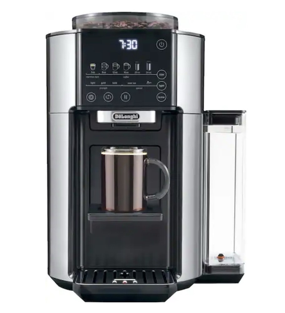 De'Longhi TrueBrew Automatic Coffee Maker, Digital Panel, Black/Silver used
