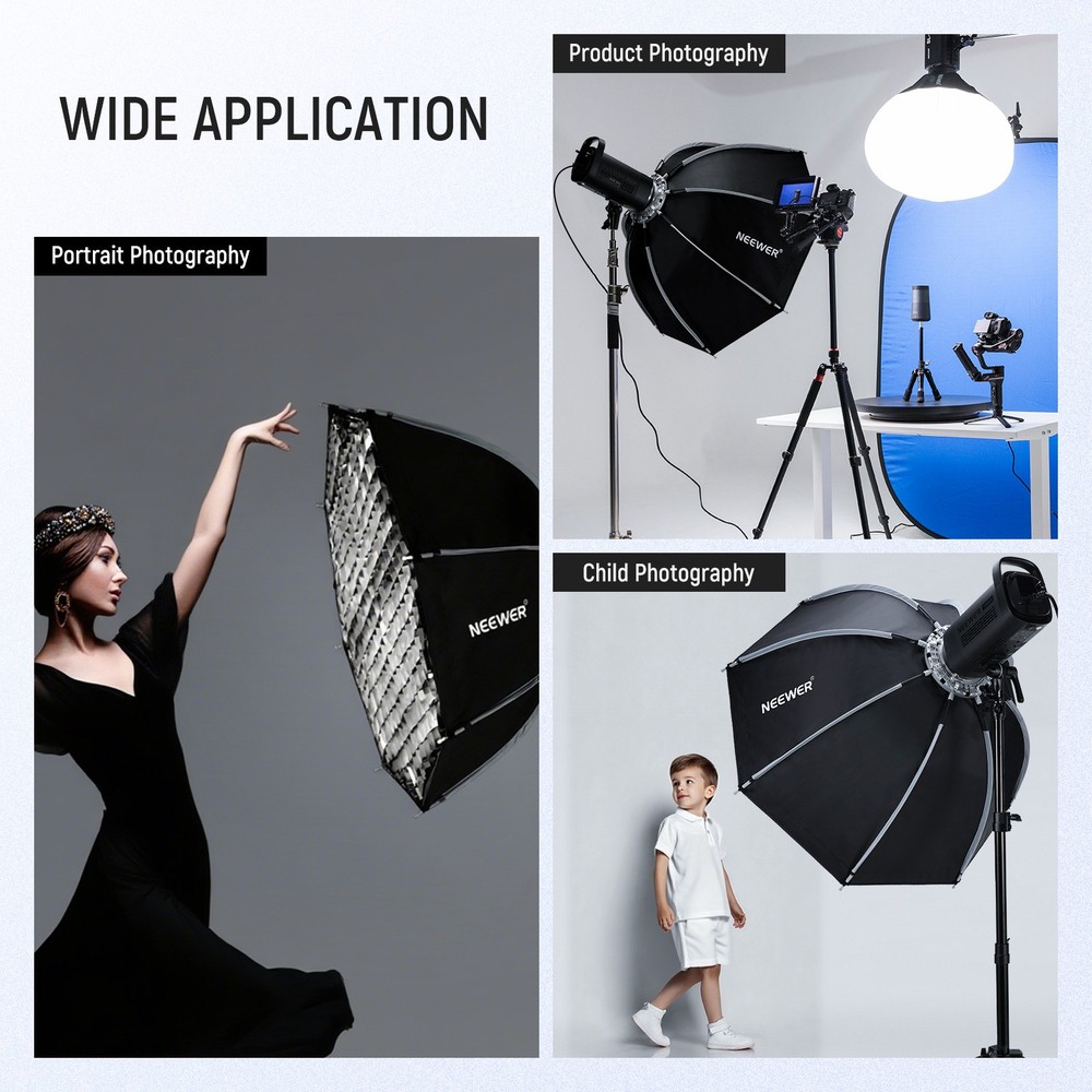 NEEWER NS35PD 35" Octagonal Softbox w/Bowens Mount, Grid & Diffuser