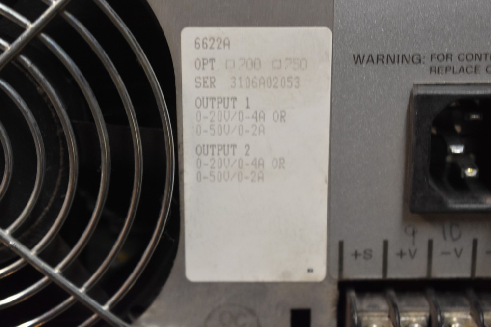 HP HEWLETT PACKARD 6622A SYSTEM DC POWER SUPPLY