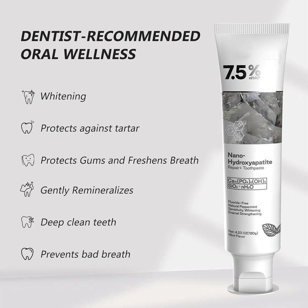 7.5% Hap Nano-Hydroxyapatite Toothpaste Remove Deep Clean For Sensitive Teeth~