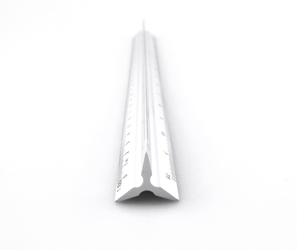 Aluminum 30Cm Triangular Scale Engineering Ruler 1:20, 1:25, 1:50, 1:75, 1:100,