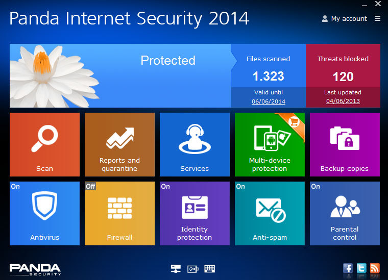 PANDA INTERNET SECURITY 2014 1 PC USER 1 YEAR! Activation License Key AntiVirus