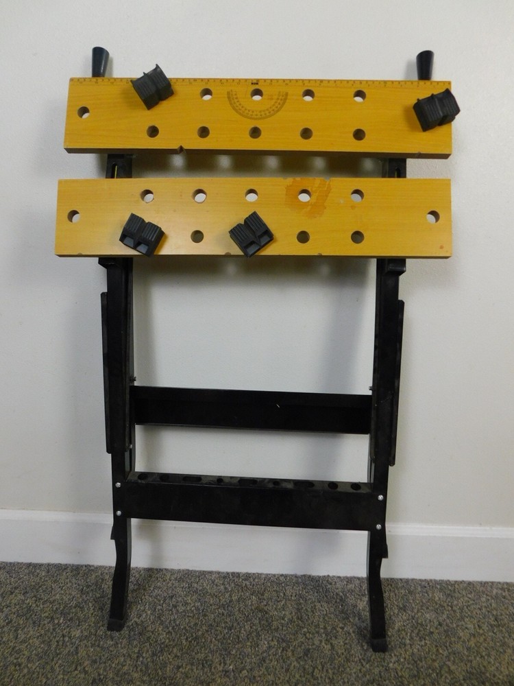 Adjustable VTG Work Mate Folding Workbench Vise Table Good Condition