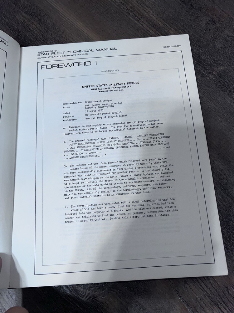 Star Trek Star Fleet Technical Manual