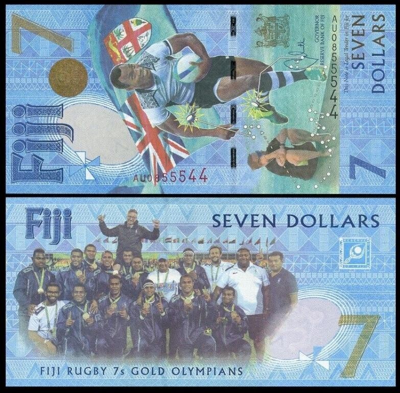 Fiji - 7 Dollars 2017 UNC P. 120 Lemberg-Zp