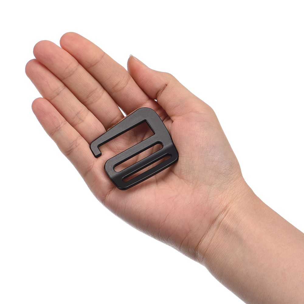 1.26" Webbing Release G Hook Buckle Adjuster for Backpack Strap 2Pcs Matte Black