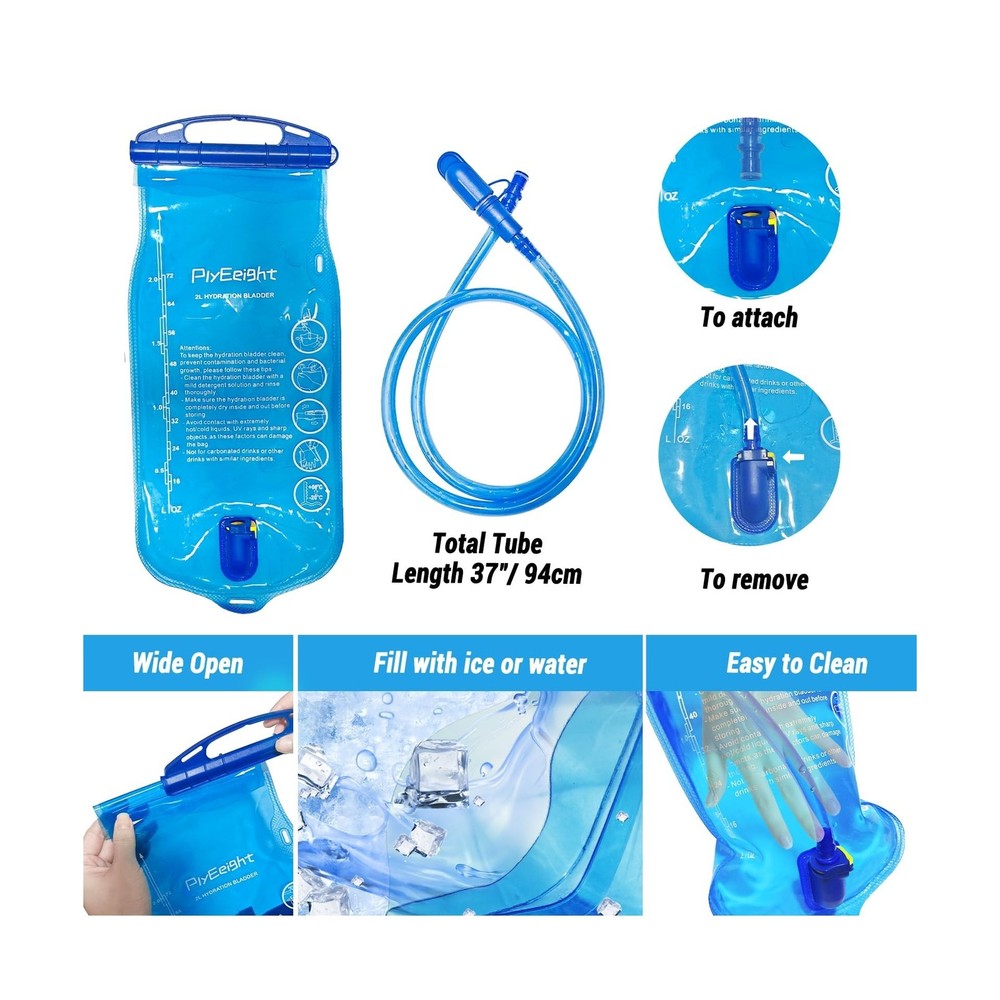 2Pack Hydration Backpack for Hiking with 2L Hydration Bladder - Lig... Fast Ship