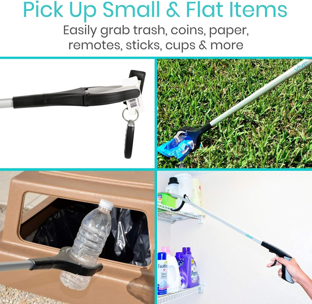 Reacher Grabber 32" - Extra Long Mobility Aid - Rotating Hand, Heavy Duty Grip A