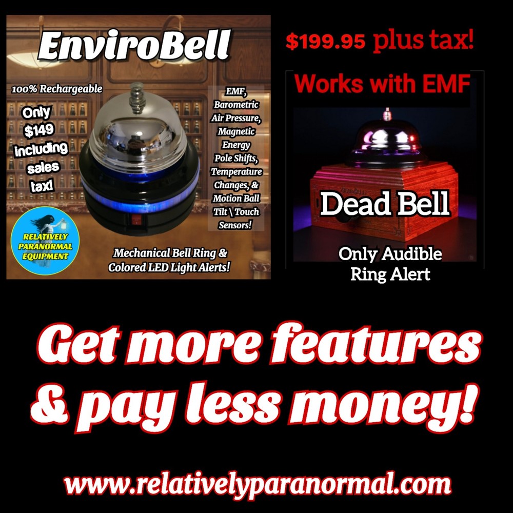 EnviroBell ultimate ghost hunting device & trigger object, rechargeable