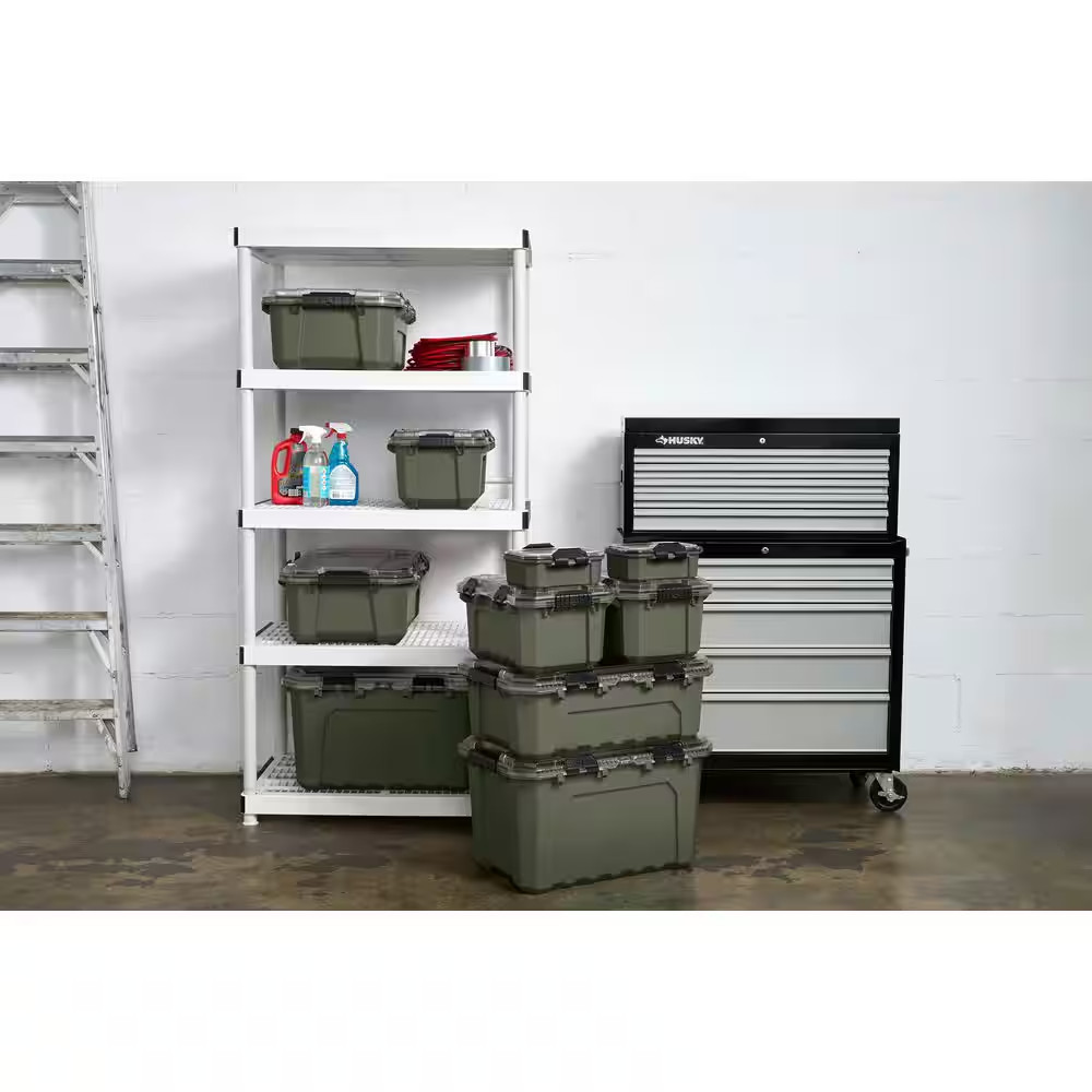 5-Gal. Professional Heavy Duty Waterproof Stackable Plastic Storage Container wi