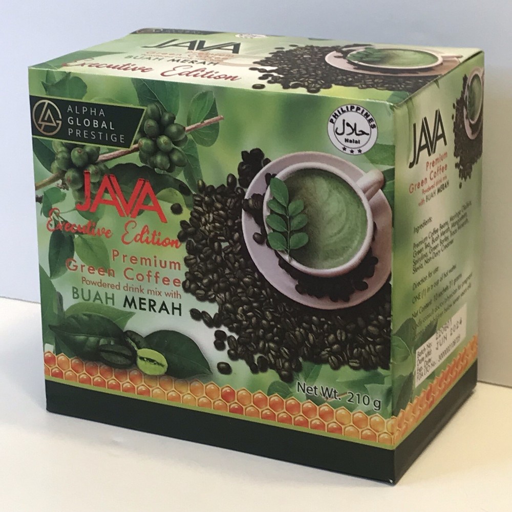JAVA Premium Green Coffee with Moringa Executive Edition Strong Powder Drink Mix