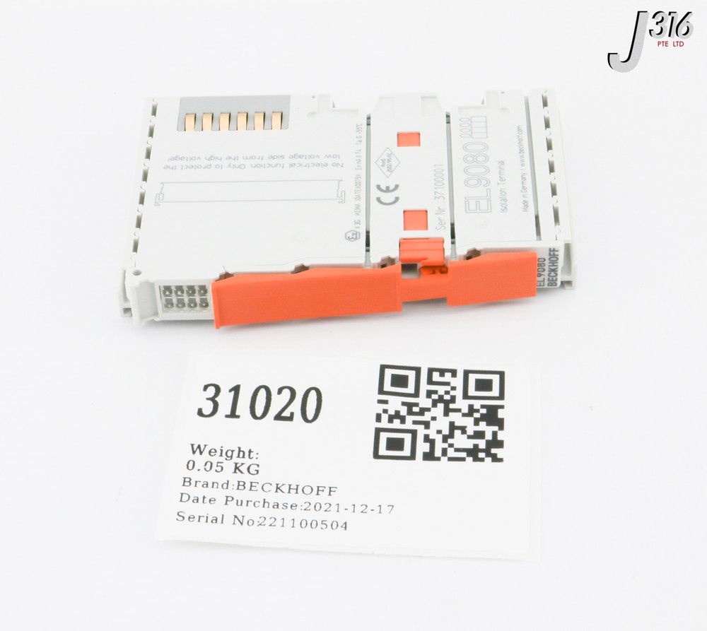 31020 BECKHOFF ISOLATION TERMINAL (NEW) EL9080
