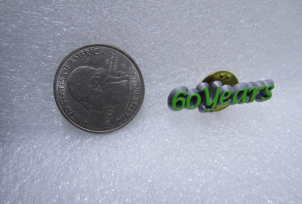 60 Years Plastic Pin
