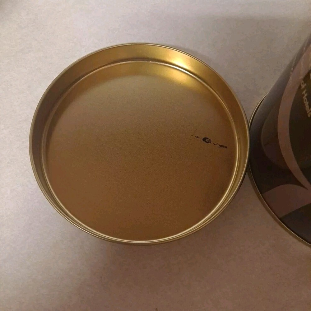 Doubletree Hotel Cookie Tin Can Advertising Double Tree Brown 5.5" X 4.1" Empty