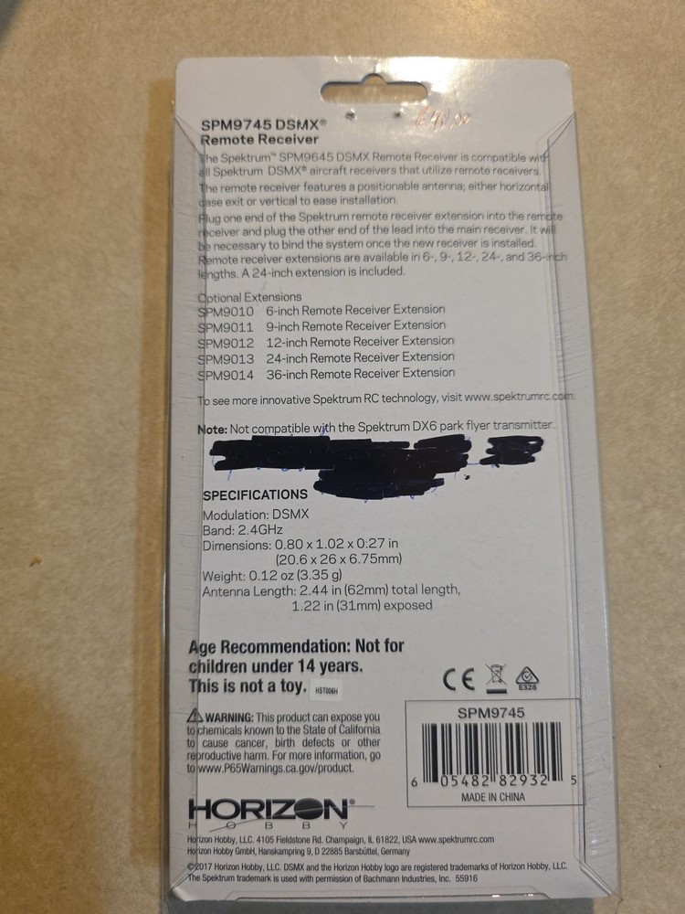 Spektrum DSMX Remote Receiver, SPM9745