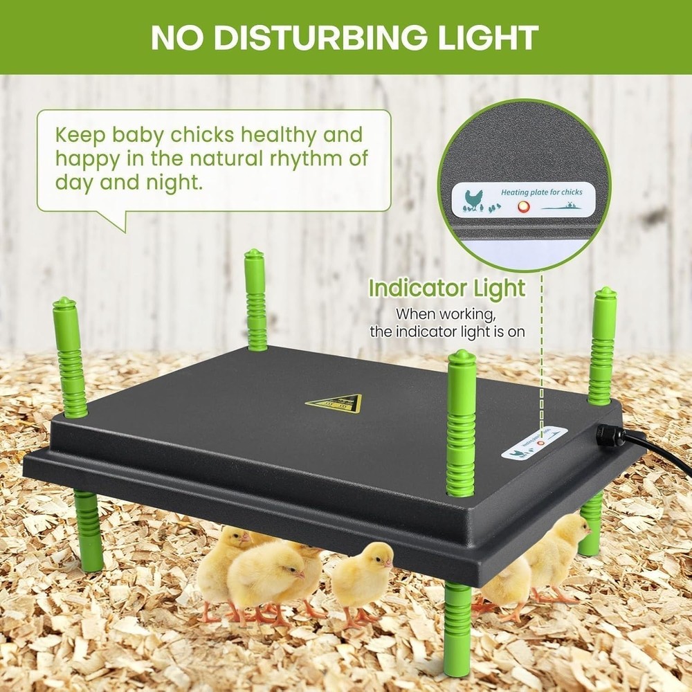 Chick Brooder Heater Plate, 12"x16" Warmer Brooder Plate for Chicks with Adju...