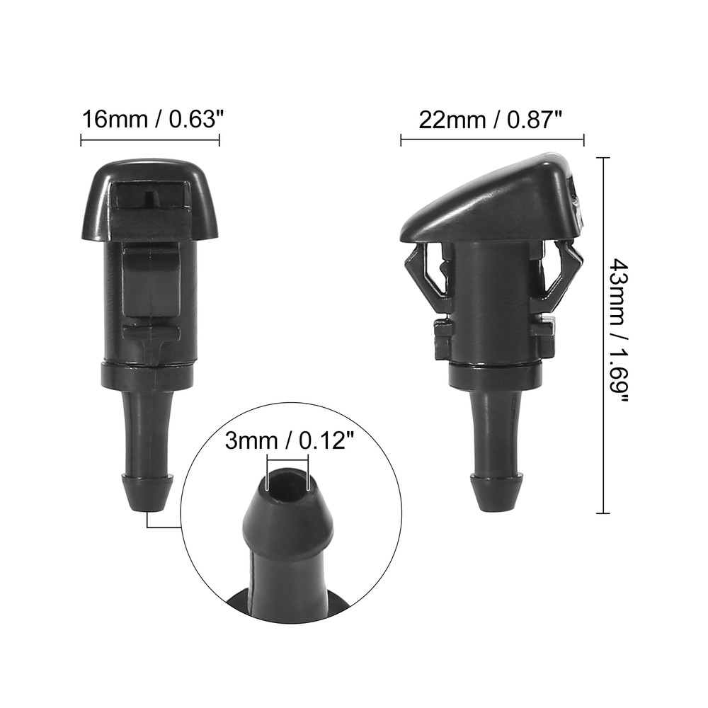 2Pcs Front Windshield Wiper Nozzles Jet for Mitsubishi Eclipse Galant 8265A048
