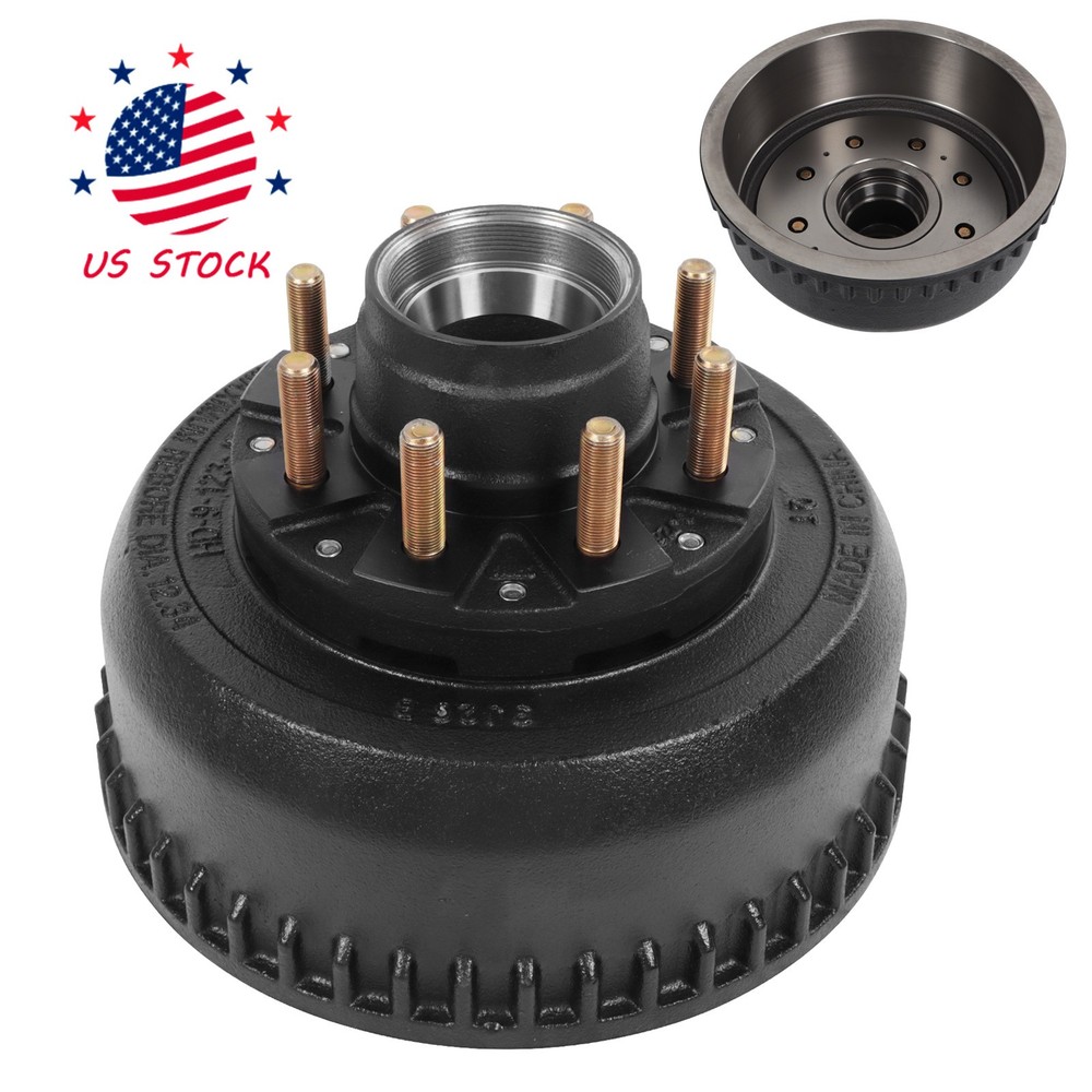 M-Parts Hub Brake Drum 12-1/4x3-3/8" 10K GD 13G Trailer Axle 9-123 8-415 10,000#