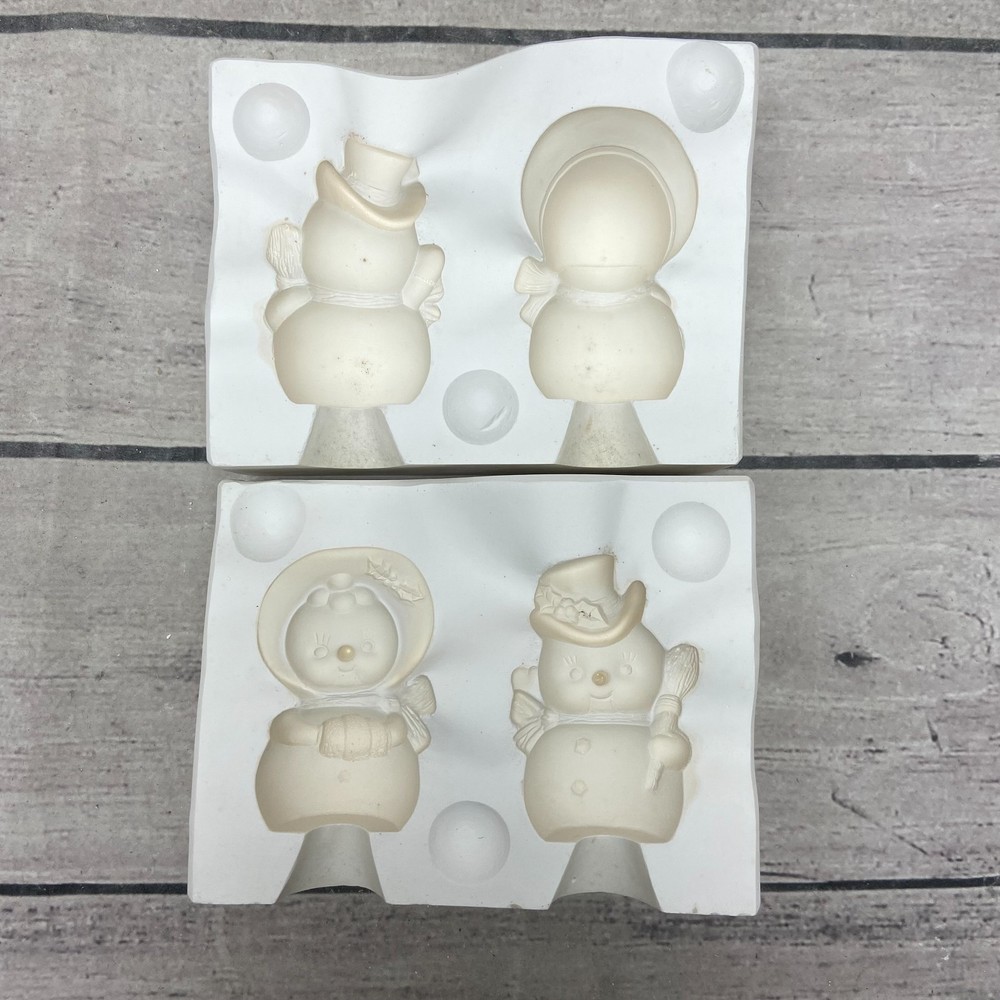 Weaver Ceramic Casting Mold Snow Man Couple #224