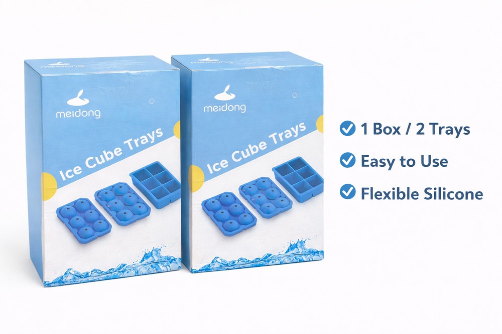 Meidong ice cube tray silicone (Two  Boxes )