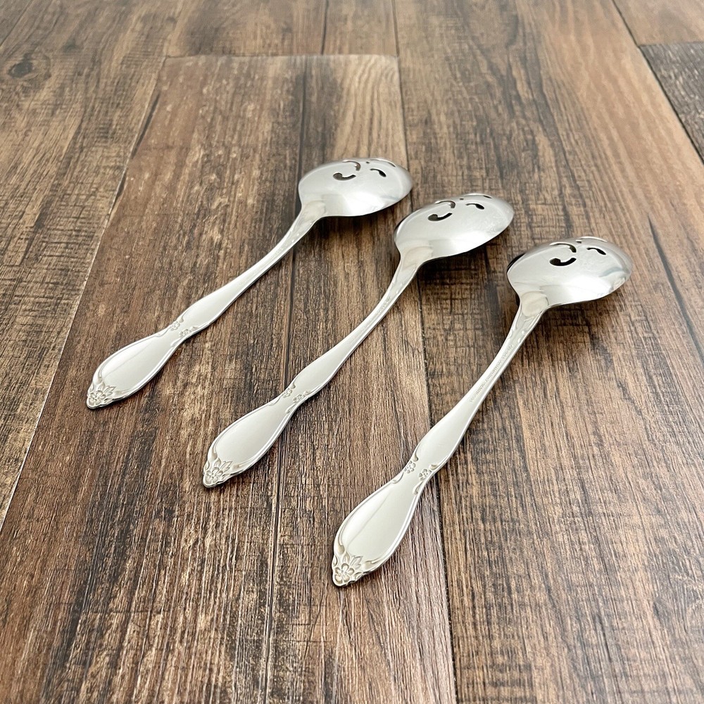 Oneida Chatelaine (3) Pierced Serving Spoon Stainless 8 1/4in Replacement