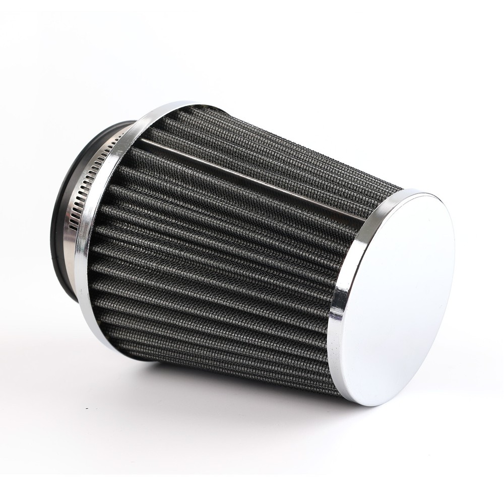 Silver Car-Engine High Flow Inlet Cold Air Intake Dry Filter Cone Replacement US