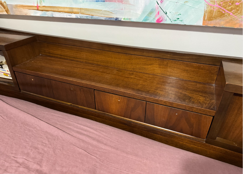 Mid-Century Full Size Headboard *flawed gem*