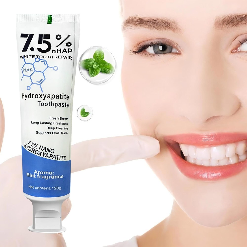 7.5% Hydroxyapatite Toothpaste for Advanced Enamel Protection, Appropriate for..