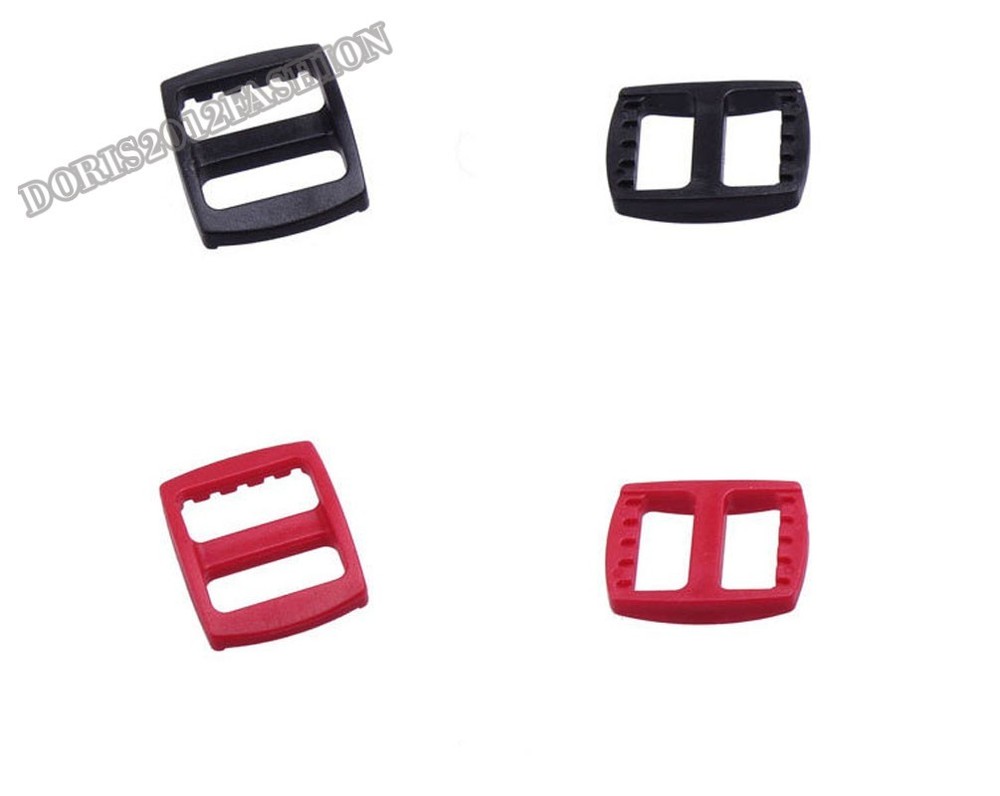 15mm 1/2" Tri-Glide Slider Adjustable Plastic Buckle 3 Bar Slider Webbing Strap