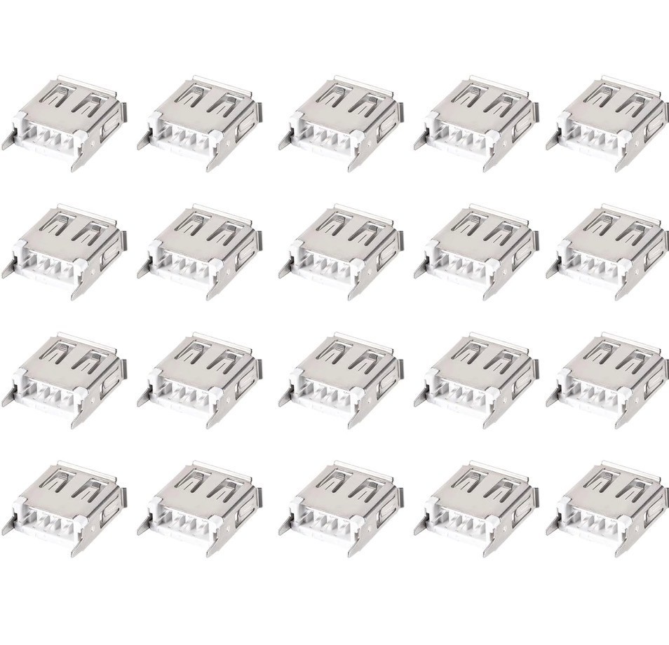 20PCS Micro USB 2.0 Type A Female Socket Connector 4-Pin Jack Sockets Adaptor