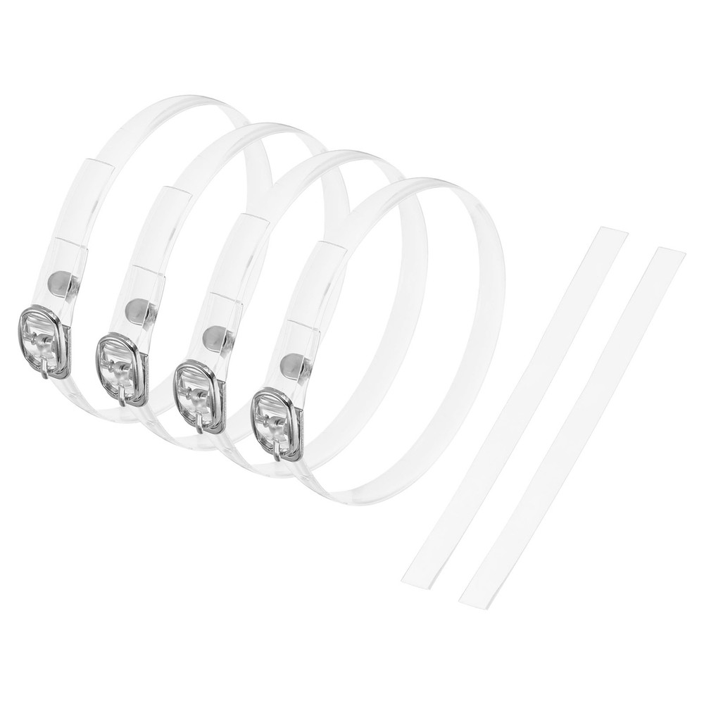2 Pair Replacement Ankle Strap for Heels Shoe Bands, Transparent