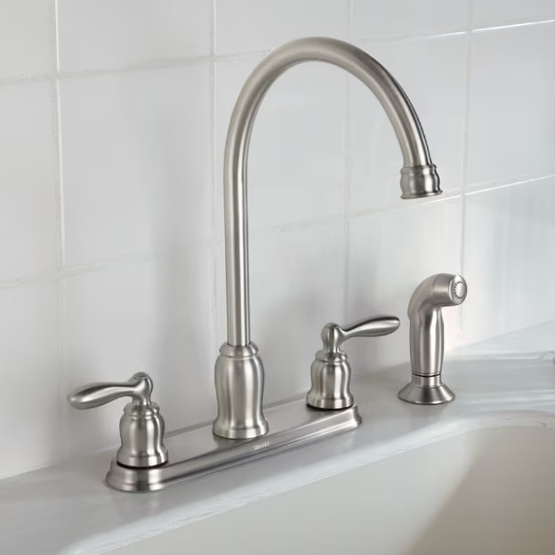 Moen Caldwell Double Handle Deck-mount Kitchen Faucet with Sprayer