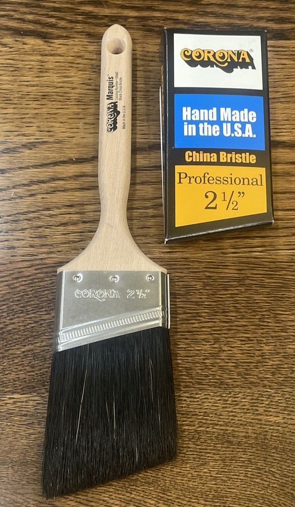 Corona Marquis 2.5” - Black China  - Angular Paint Brush