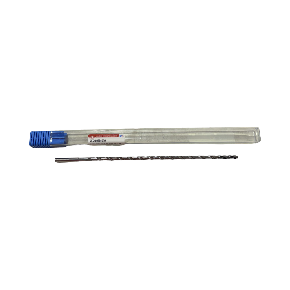 PCT .2187" Solid Carbide Drill 40xD Coolant Thru AlTiN Coating 2FL USA