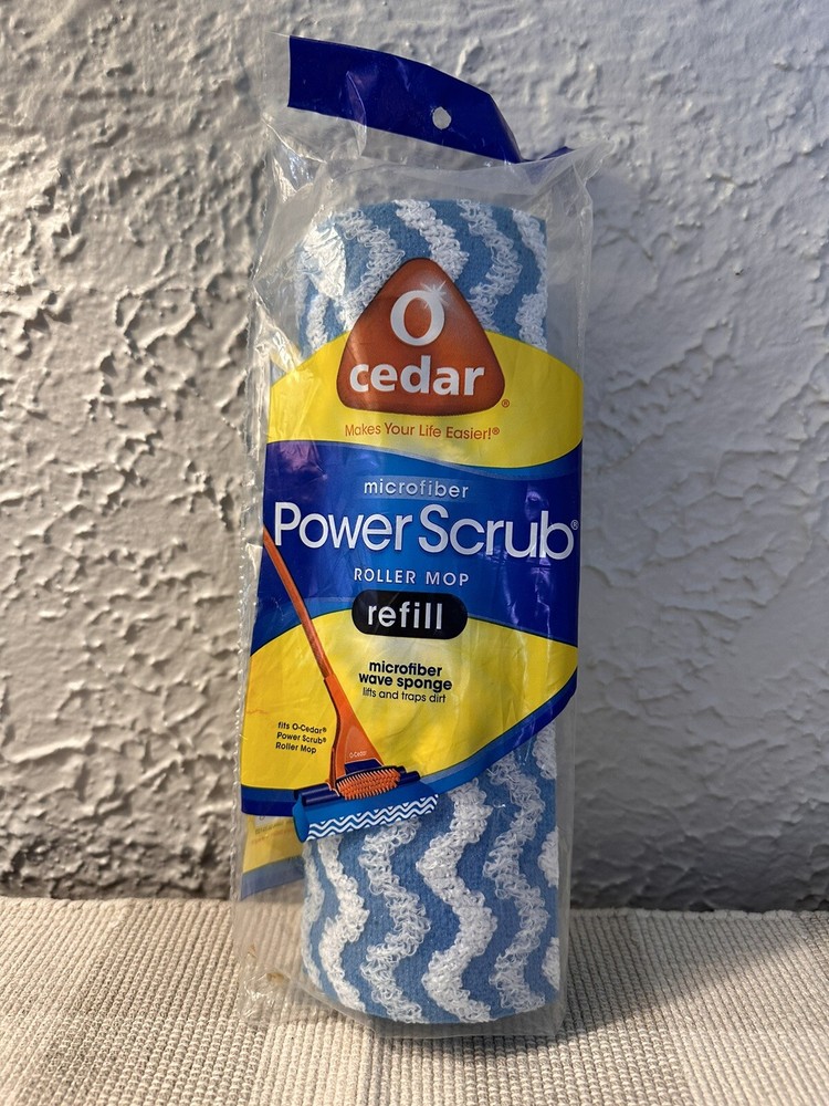 O-Cedar Pro Power Scrub Roller Mop Microfiber Wave Sponge Refill