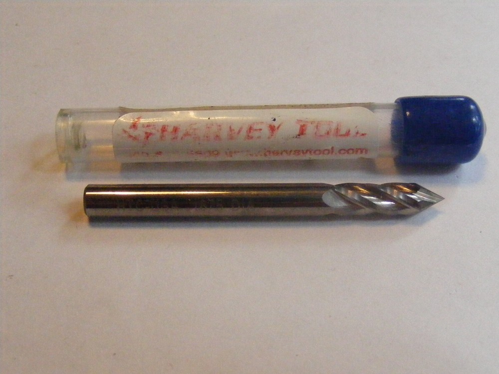 1 - Harvey Tool End Mill 15412 0.1875" 3/16 x 60 D/M