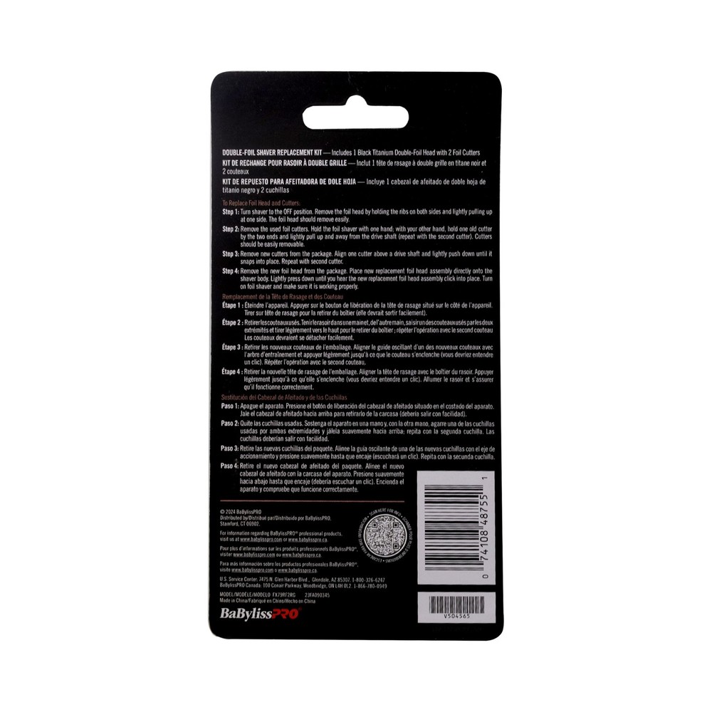 3-Pack BaByliss Pro FXONE Double Foil Shaver Replacement Foil and Cutter
