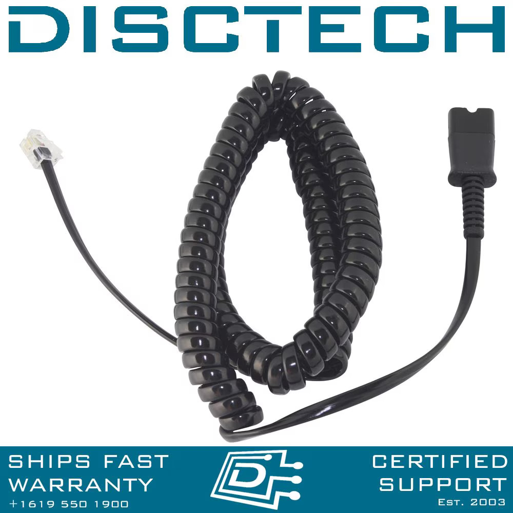 Plantronics 26716-01 U10 replacement 10-Feet Coiled Cord