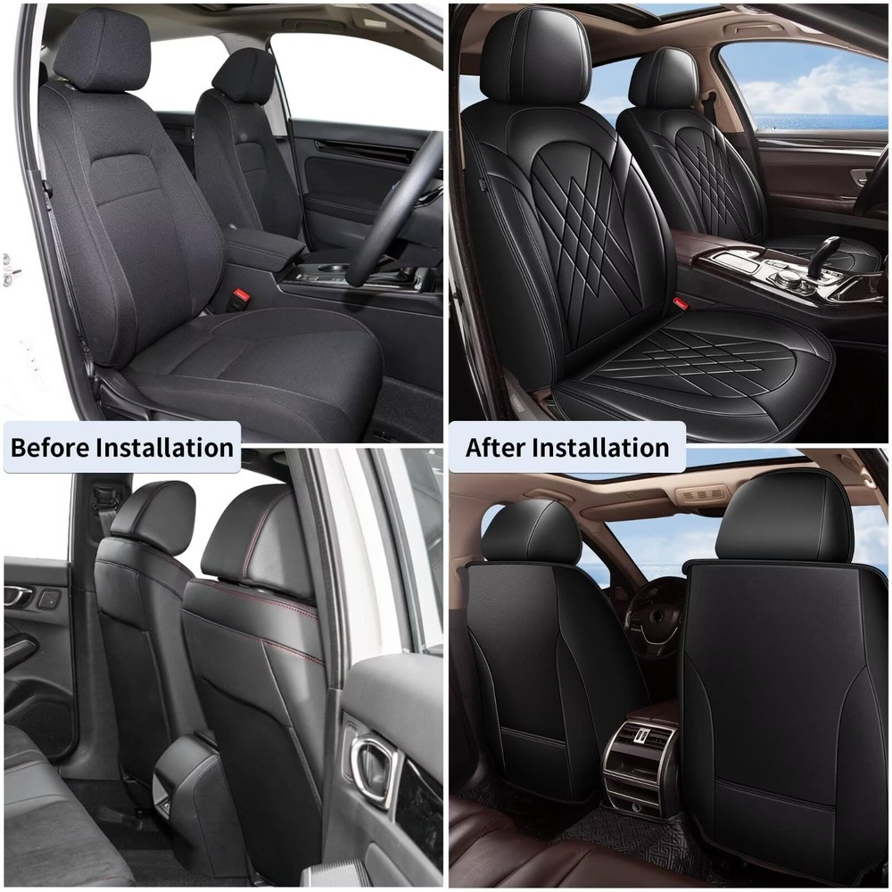 Mitsubishi Eclipse Cross 2018-2026 Front Seat Covers Leather Waterproof Black