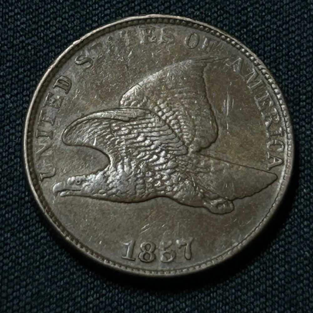 1857 Flying Eagle Cent Philadelphia Mint Choice Very Fine Condition