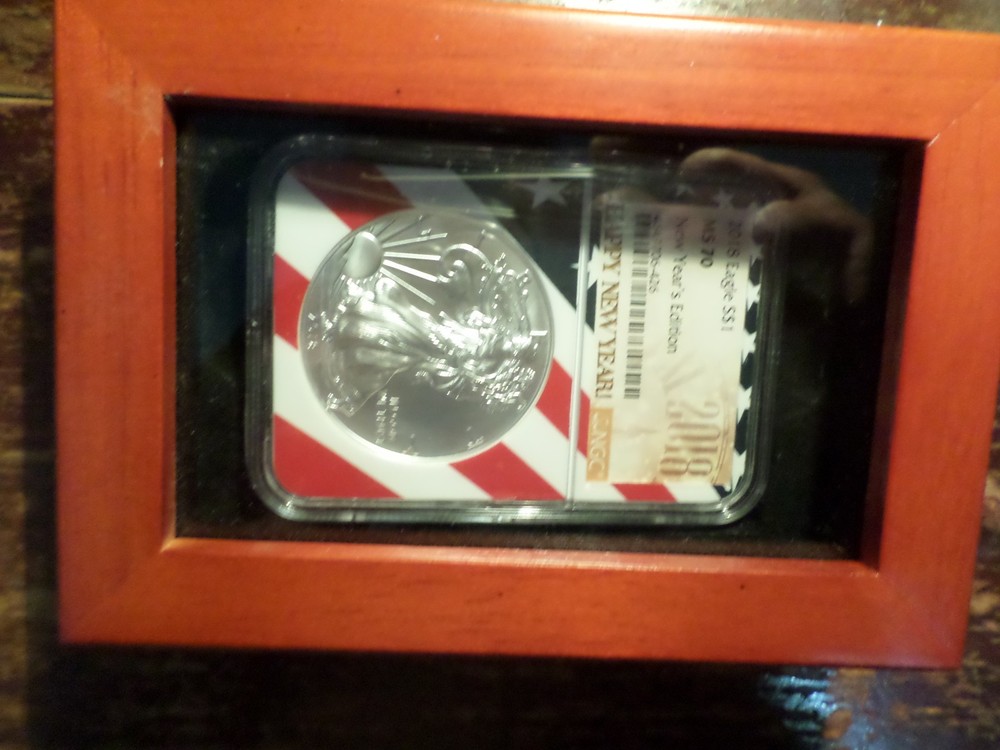 2018 Silver Eagle MS70 ~ Limited New Year Edition ~FLAG CORE ~