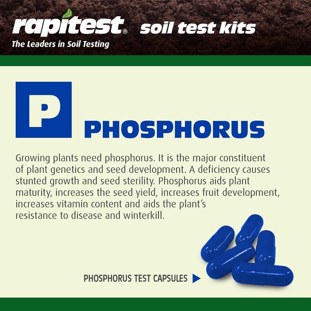 Complete Gardening Soil Kit - 40 Tests for pH, Nitrogen, Phosphorus, Potash