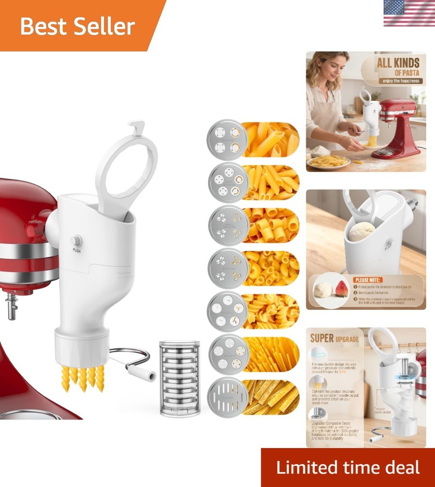Kitchenaid Gourmet Pasta Maker with 7 Interchangeable Plates - Electric Press
