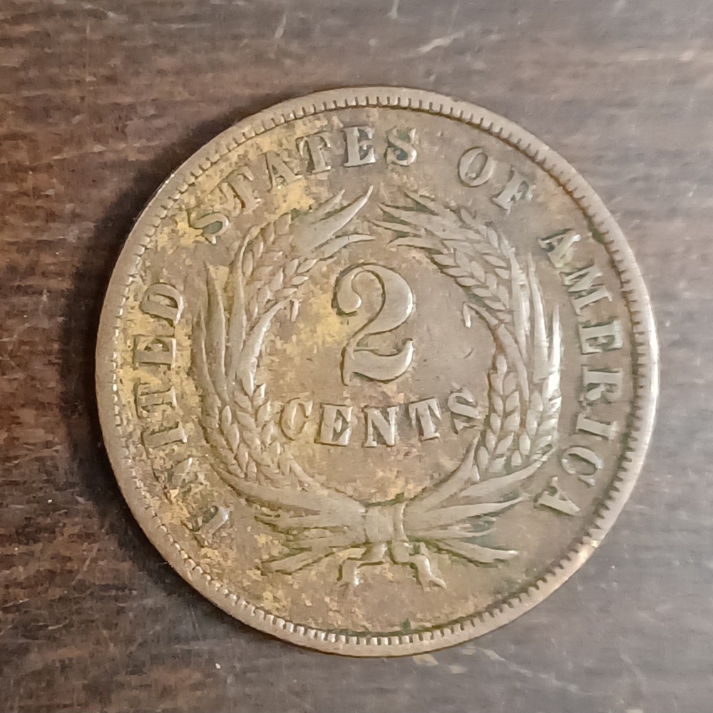 1868 US Two Cent Coin