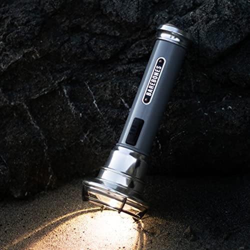 Vintage Flashlight - USB Rechargeable LED Flashlight, 15-Hour Run Slate Gray