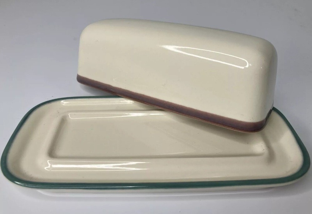 Pfaltzgraff Butter Dish Juniper Covered Keeper Stoneware