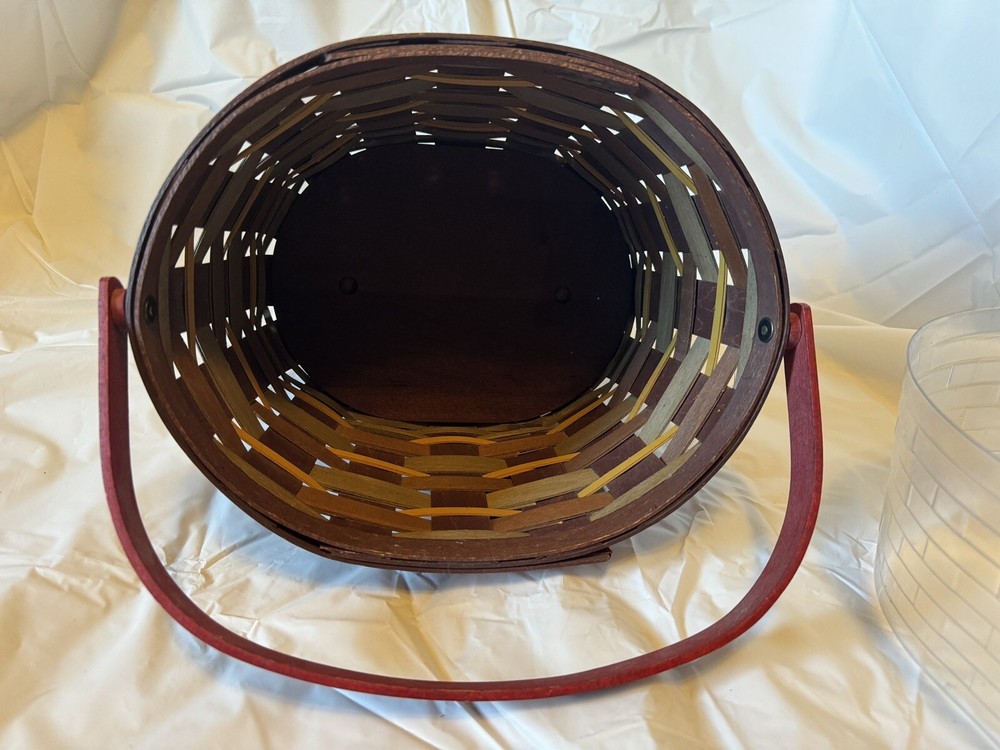 Longaberger 2011 Crimson Hill Oval Basket & Protector