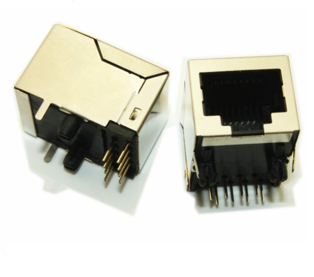 2PCS RJ45 Modular Network PCB Jack 8P LAN Connector (Long)