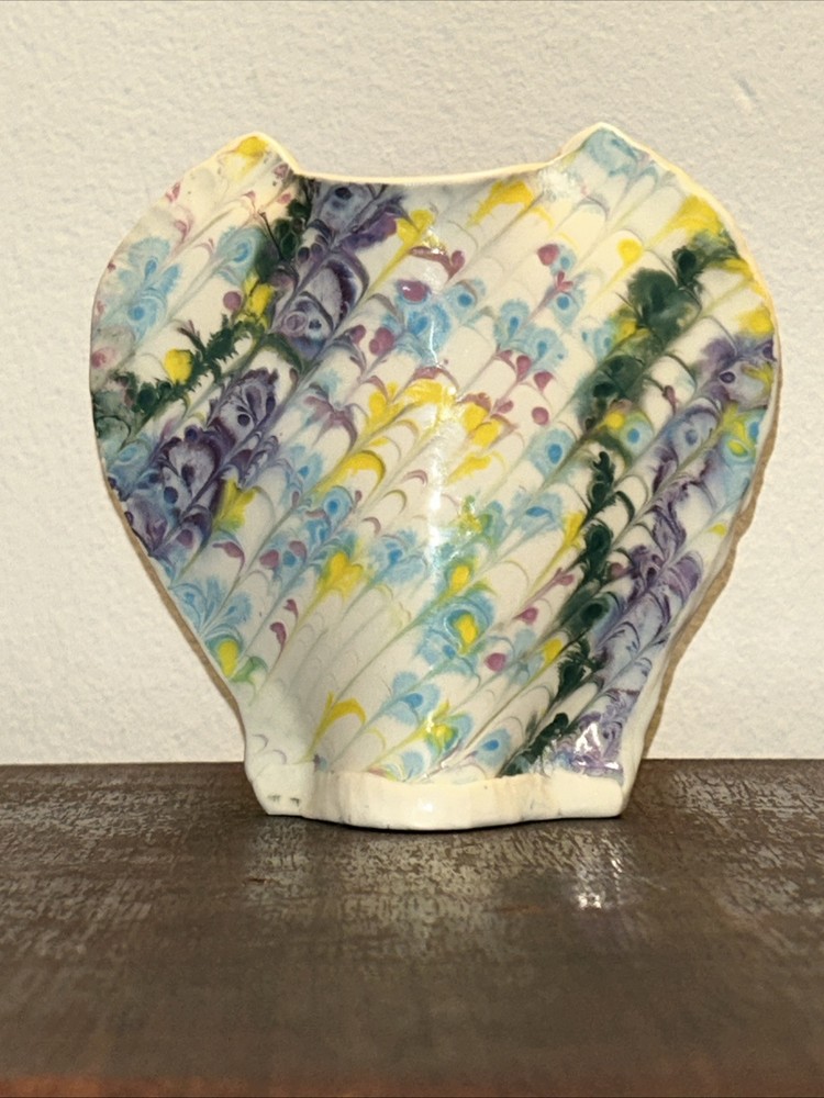 Studio Pottery Abstract Vase Ceramic Signed Lucinda