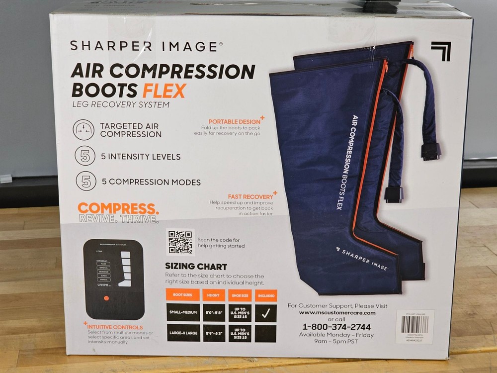 Small / Medium Sharper Image Powerboost Air Compression Boots Leg Massager Teens